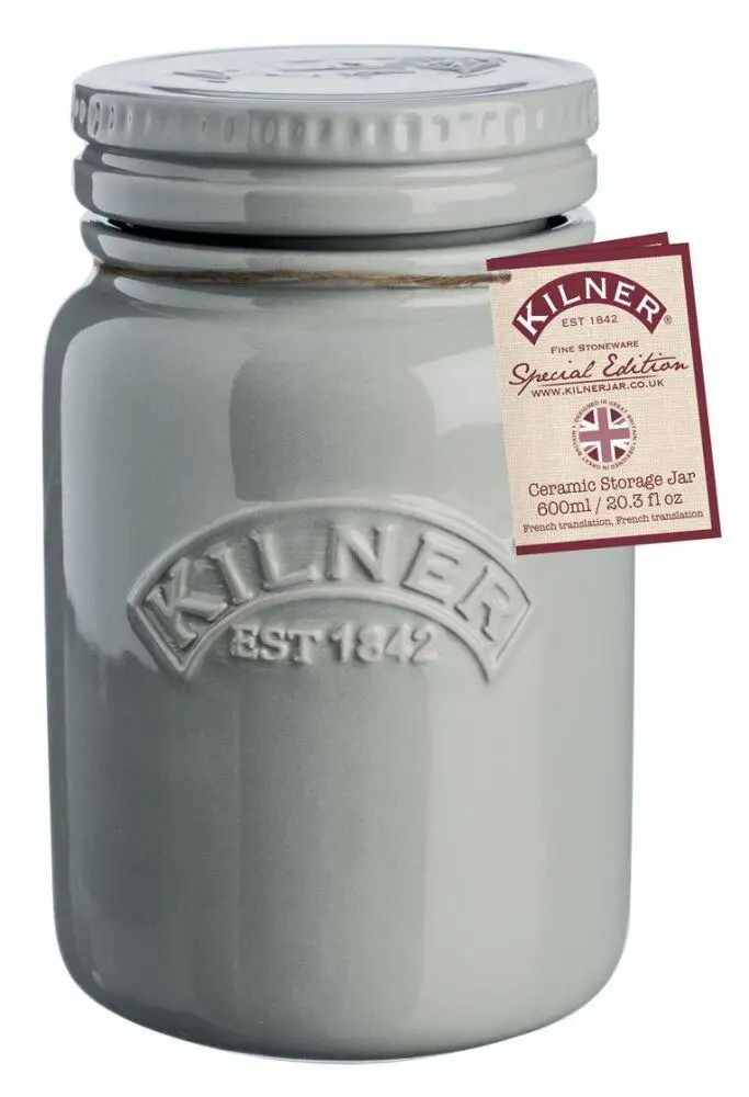 Kilner Keramikgefäß Push Top In Dunkelgrau, 0,6 Liter – Bild 2