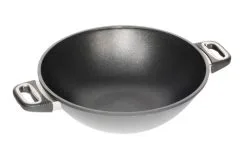 AMT Gastroguss AMT Wok Aus Aluguss, 32 Cm Mit 2 Seitengriffen