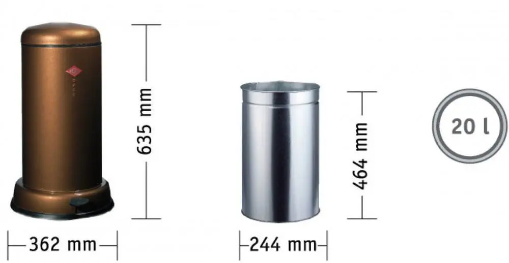 Wesco Baseboy 20 Liter Mit Dämpfer In Weiß – Bild 2