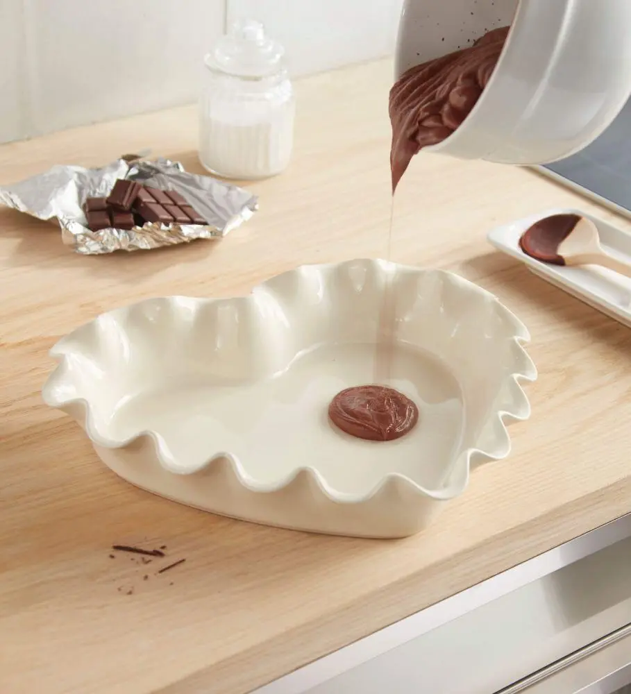 Emile Henry Herzform Mit Wellenrand In Granatapfel – Bild 2