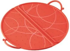 Kuhn Rikon Spritzschutz Faltbar Silikon Rot 30cm