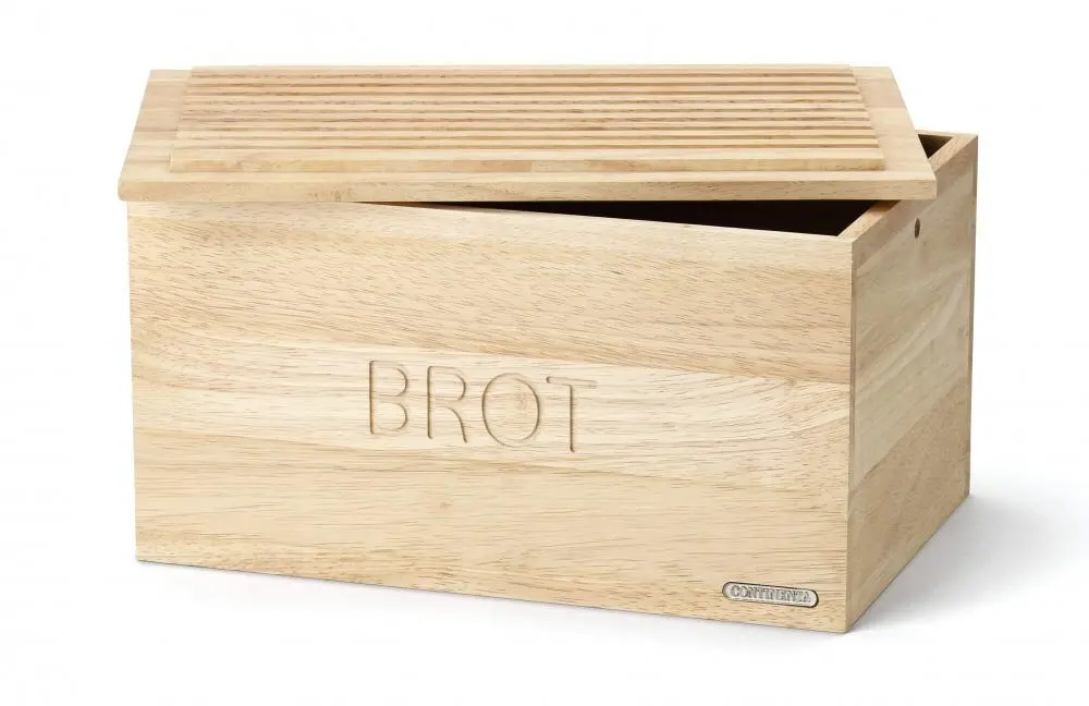 Continenta Brotkasten Aus Gummibaumholz Mit Integriertem Schneidebrett (B-Ware - Sehr Guter Zustand) – Bild 6