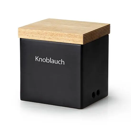 Continenta Vorratsdose Mit Holzdeckel, Matt Schwarz – Bild 3