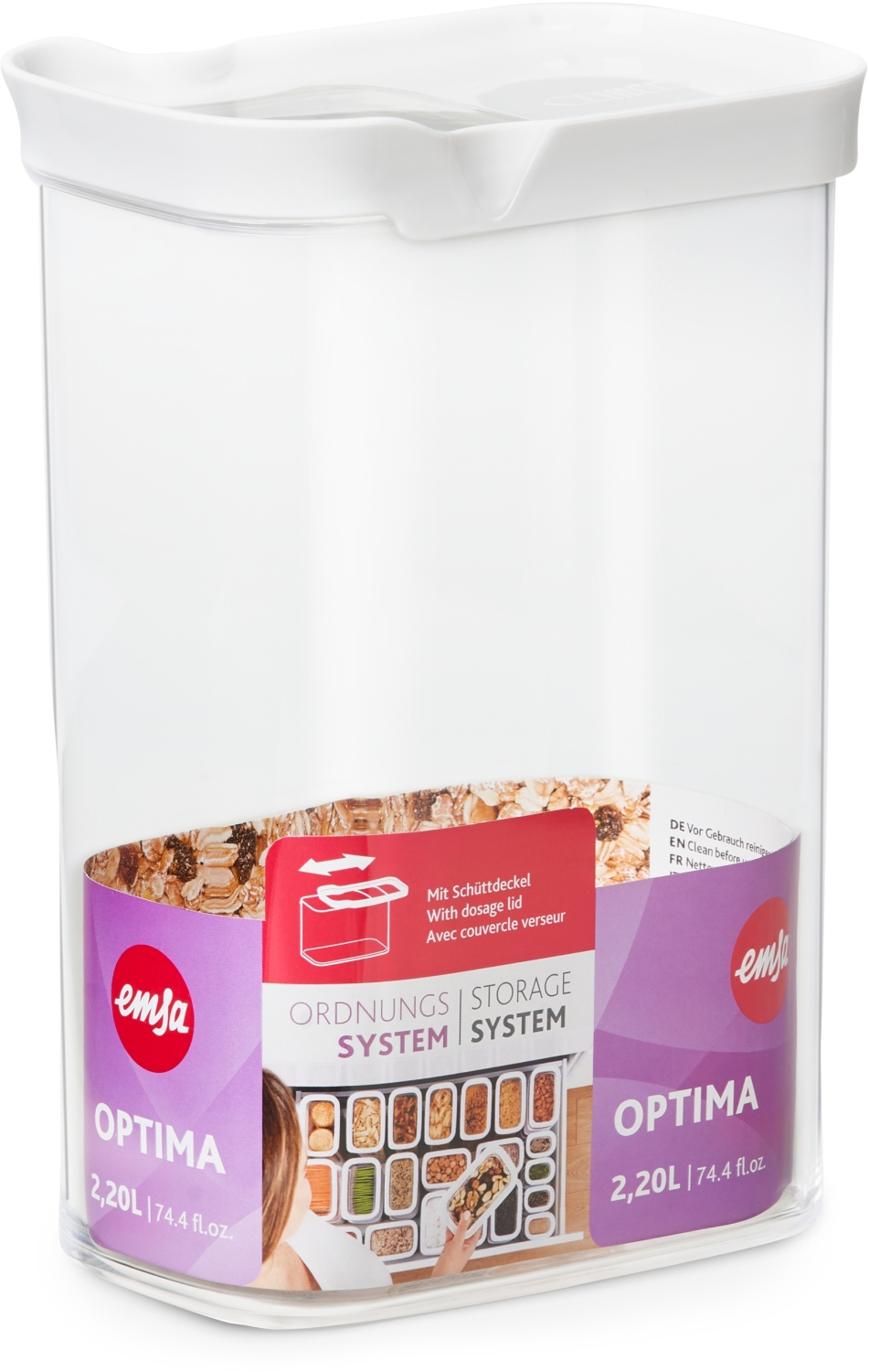 Emsa Schüttdose Optima 2,2 Liter, Rechteckig – Bild 2