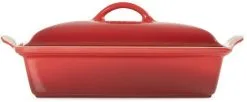 Le Creuset Auflaufform Tradition Mit Deckel, Rechteckig In Kirschrot