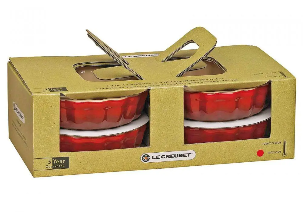 Le Creuset Tarteform In Kirschrot, 4er-Set