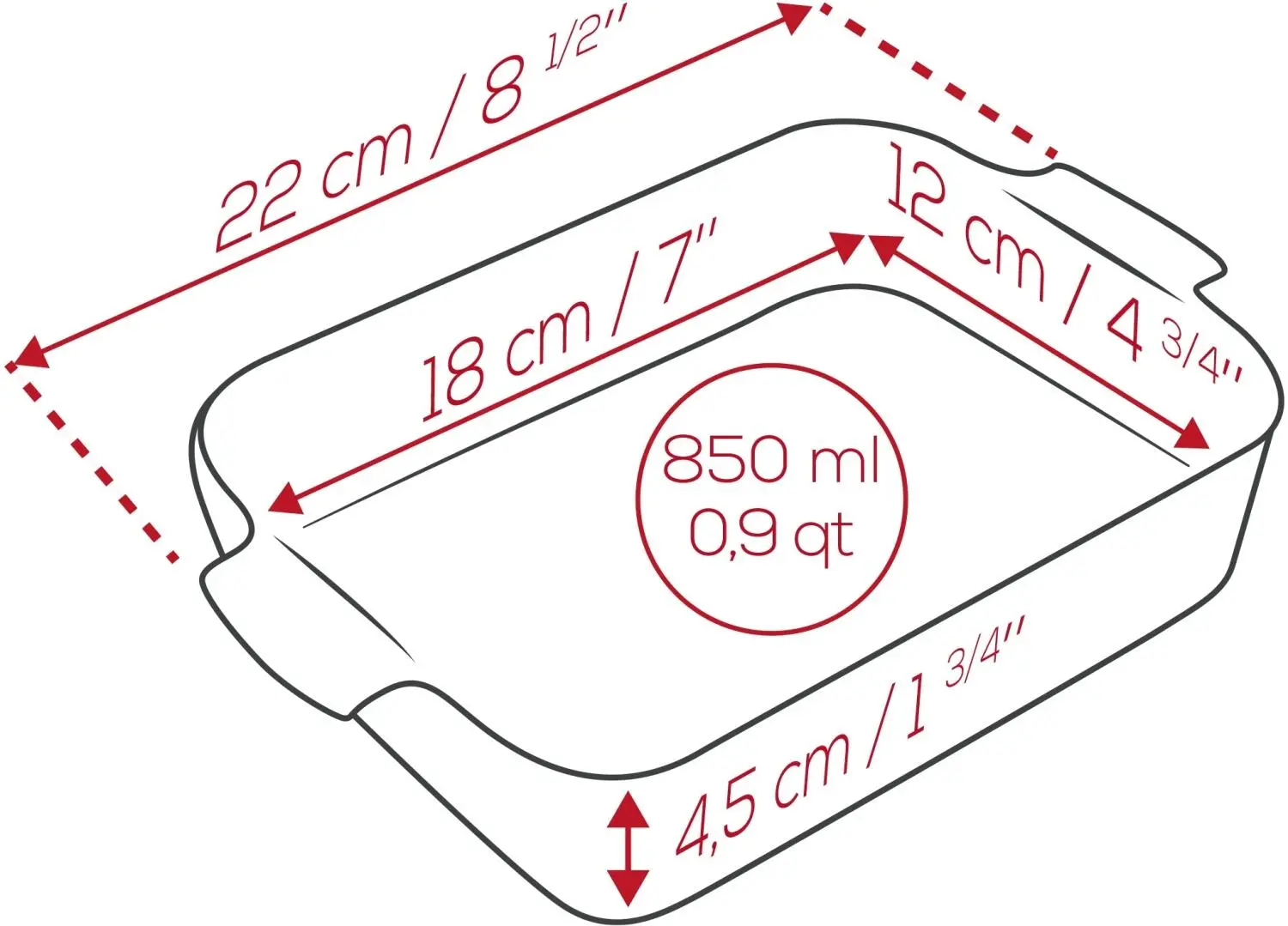 Appolia Auflaufform Rechteckig In Rot – Bild 7
