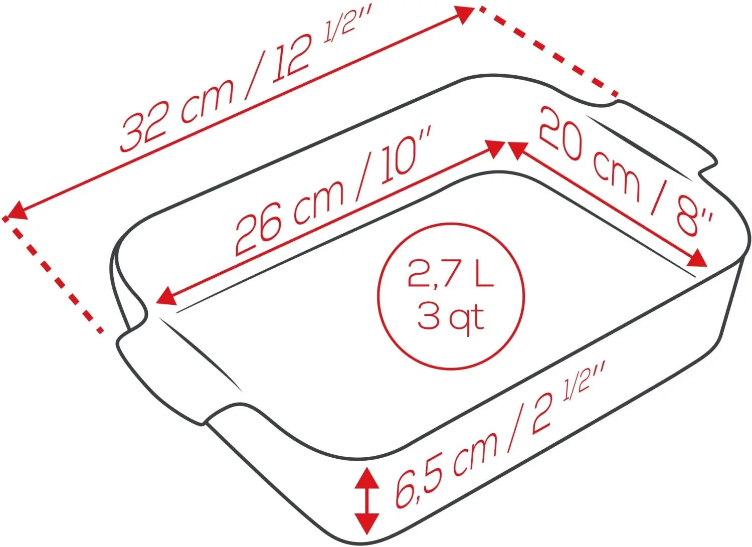 Appolia Auflaufform Rechteckig In Rot – Bild 9
