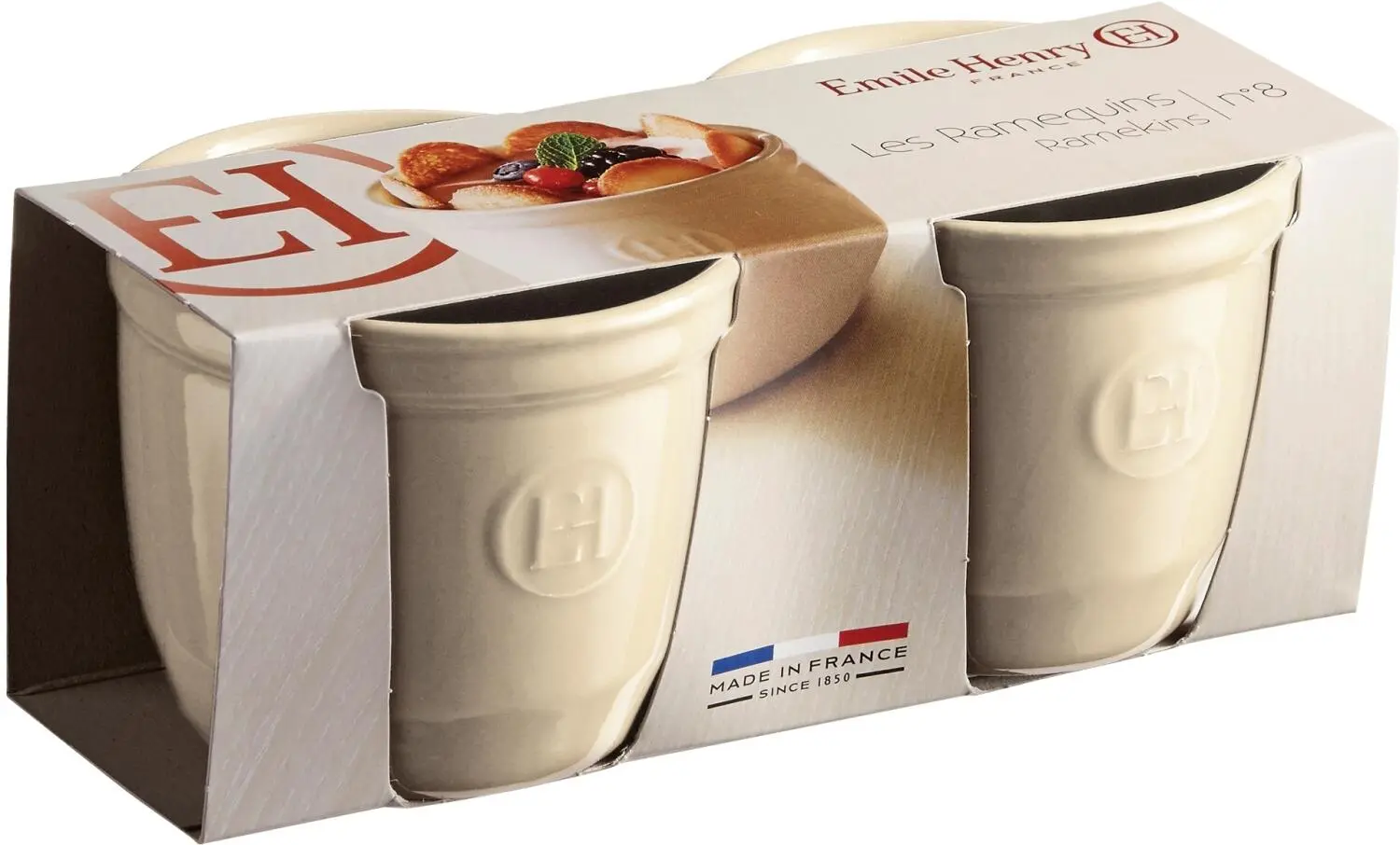 Emile Henry Töpfchen Nr. 8 In Ton, 2er Set – Bild 2