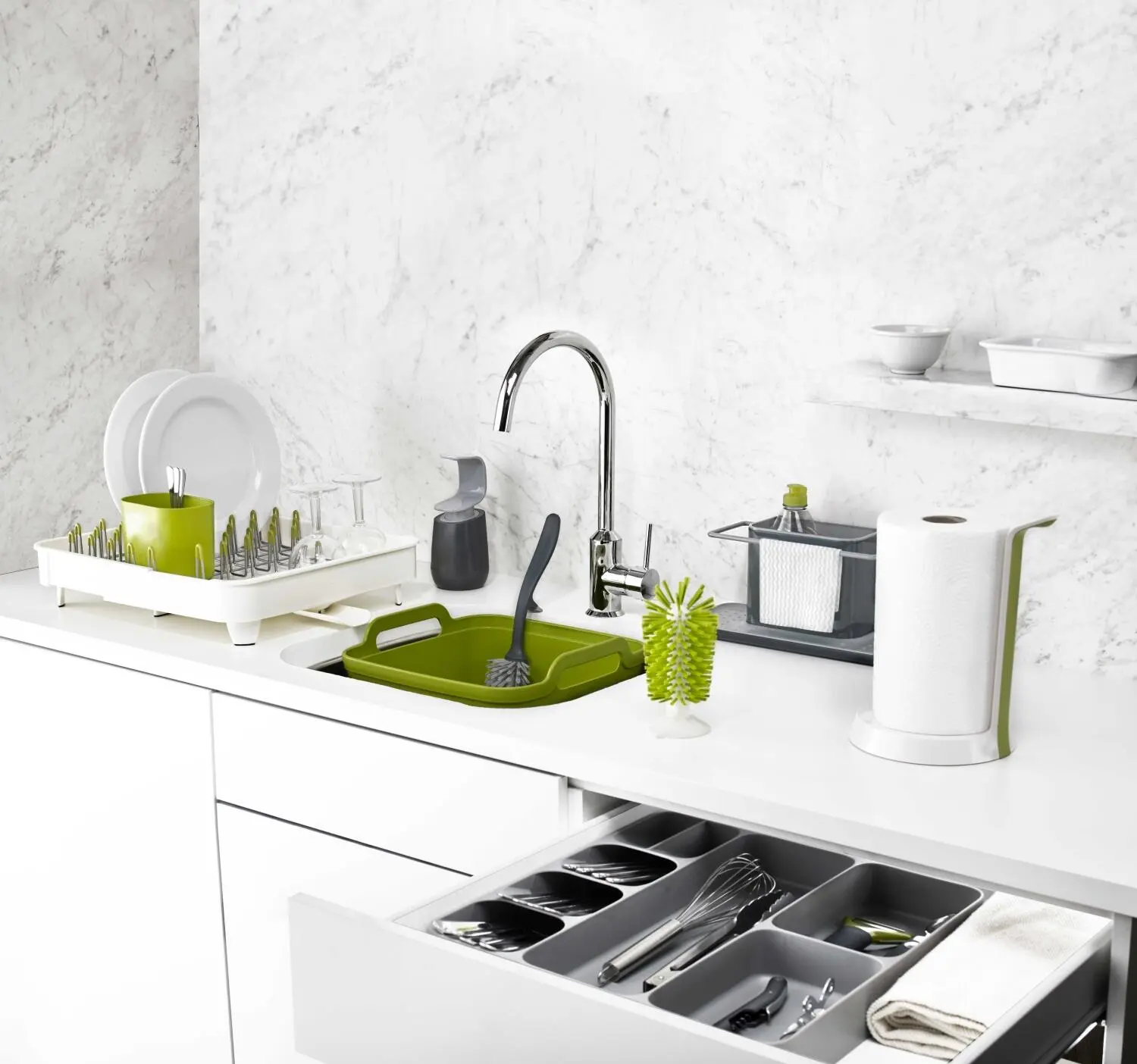 Joseph Joseph Ordnungshelfer Caddy Klein In Weiß/grün – Bild 4