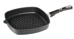 AMT Gastroguss AMT Eckpfanne Hoch Mit BBQ-Grillmuster Und Stiel - Induktion