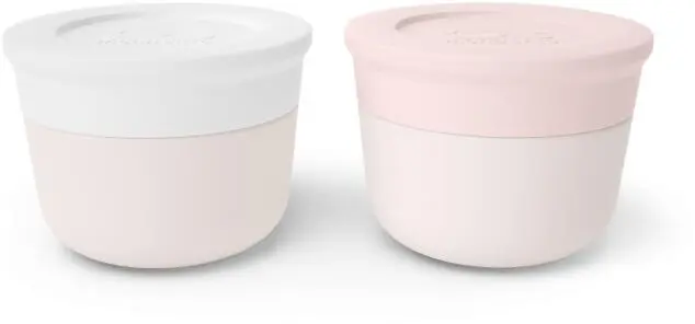 Monbento Saucendöschen MB Temple S In Weiß / Rosa, 2-tlg.